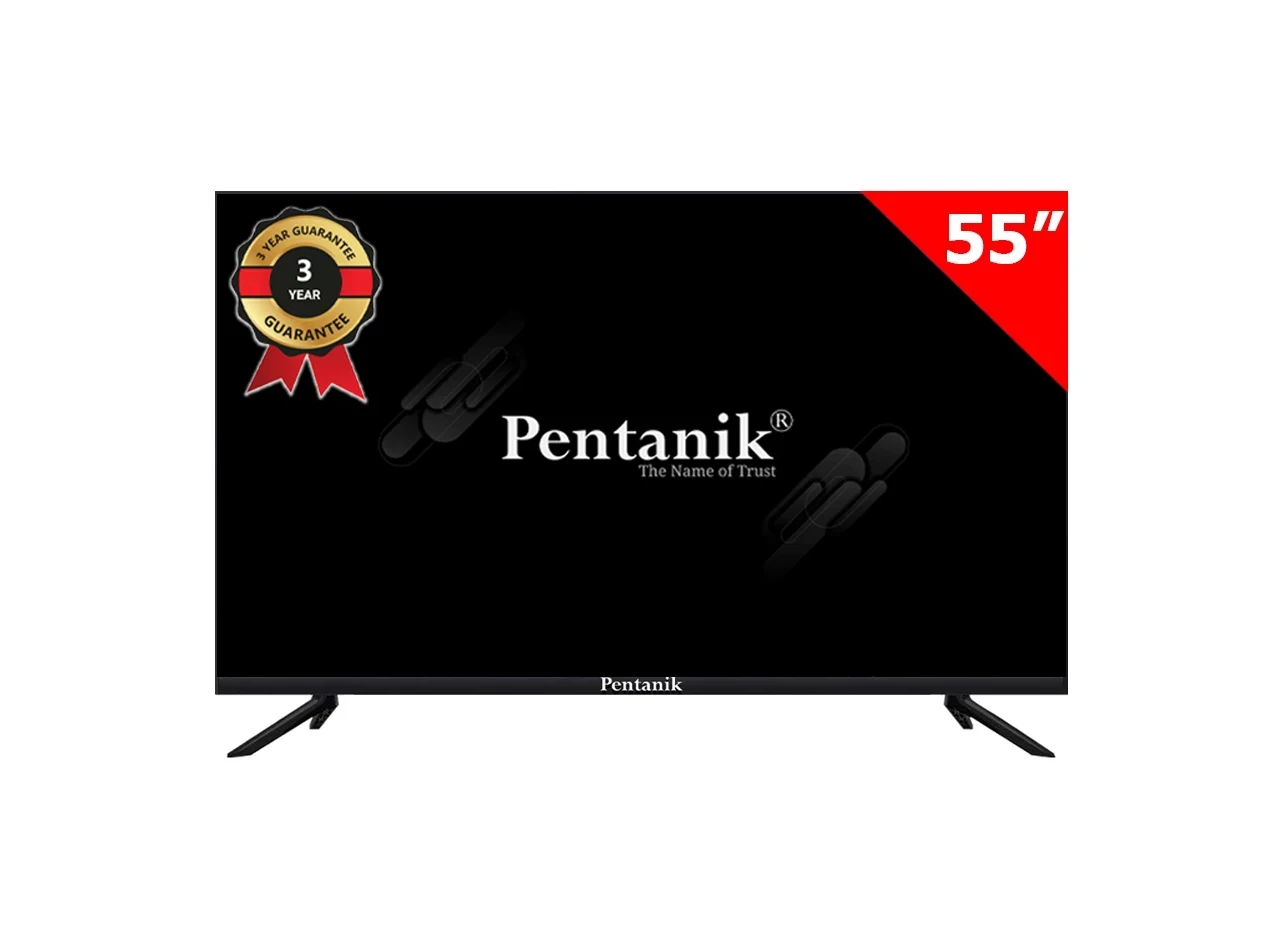 Pentanik 55 Inch 4K Frameless Voice Control Android TV